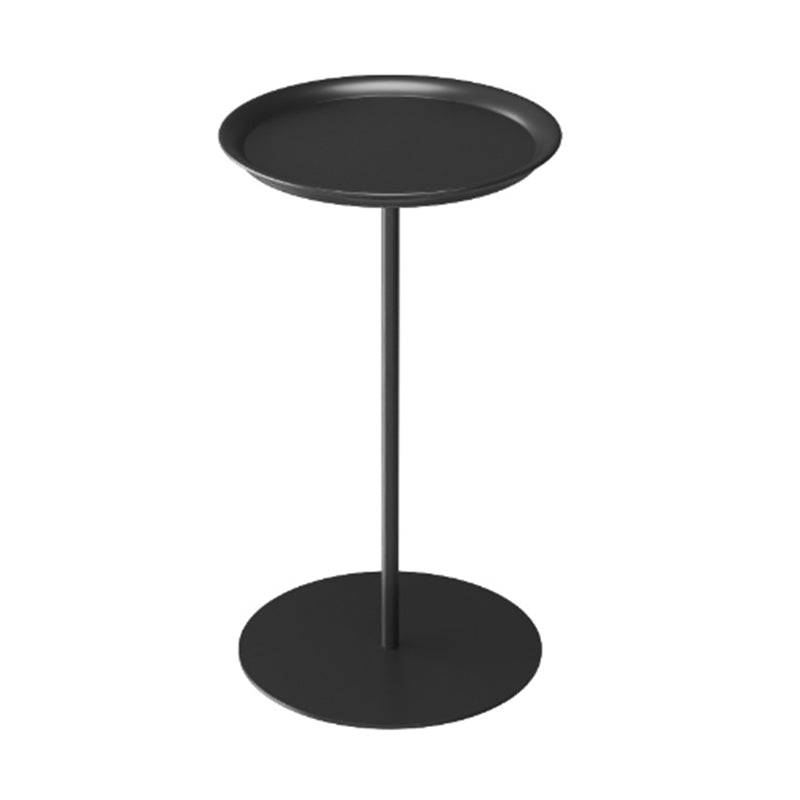 Round Metal Table with Pedestal Base Base Medieval Modern Style Side Table