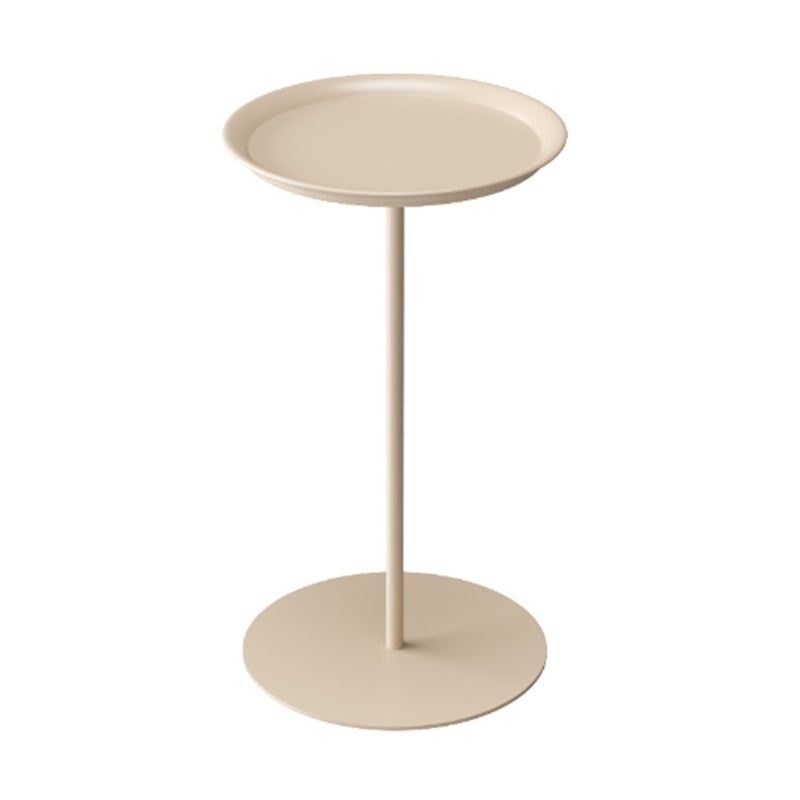 Round Metal Table with Pedestal Base Base Medieval Modern Style Side Table