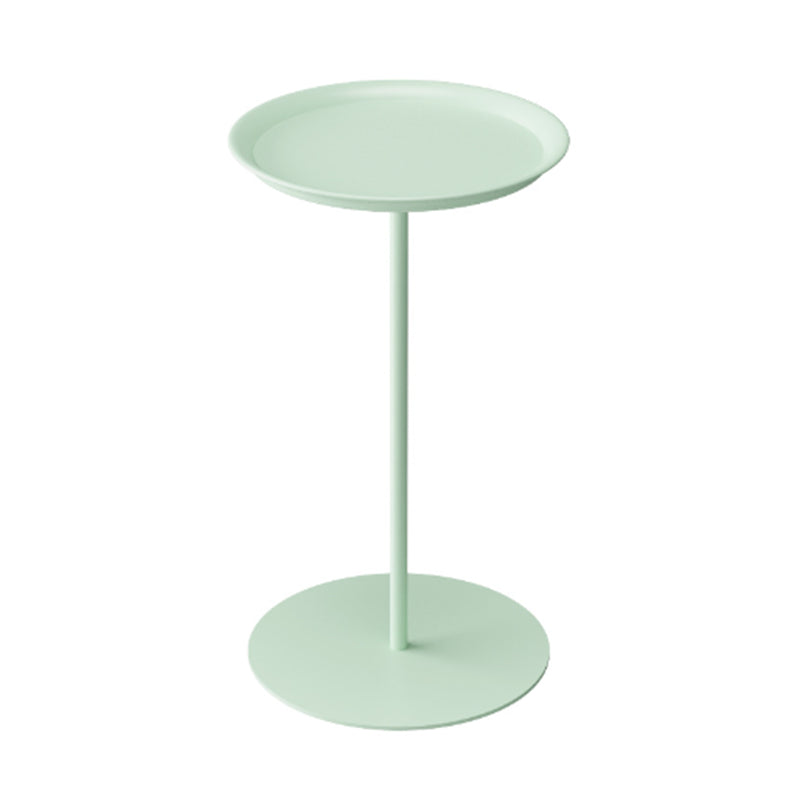 Round Metal Table with Pedestal Base Base Medieval Modern Style Side Table