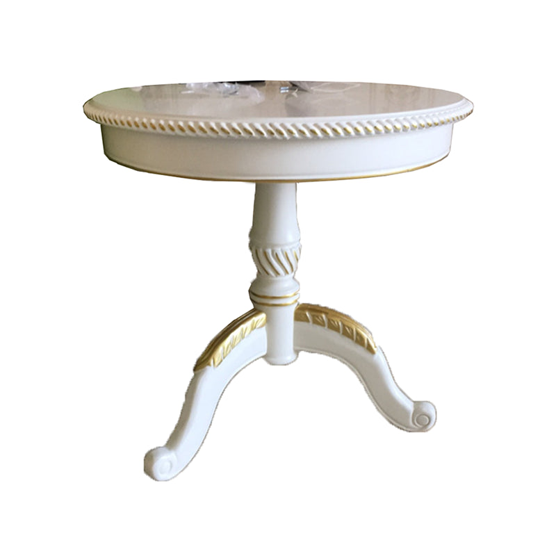 French Country Style Round Old Solid Wood Table 3 Legs Coffee Table