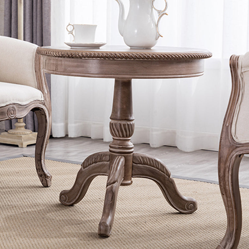 French Country Style Round Old Solid Wood Table 3 Legs Coffee Table