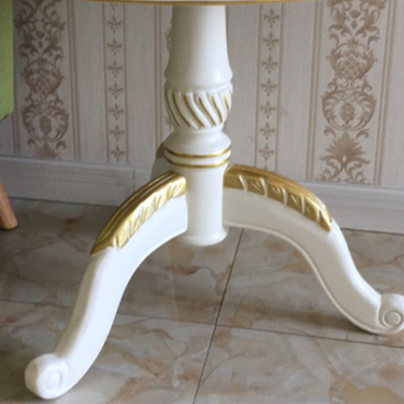 French Country Style Round Old Solid Wood Table 3 Legs Coffee Table