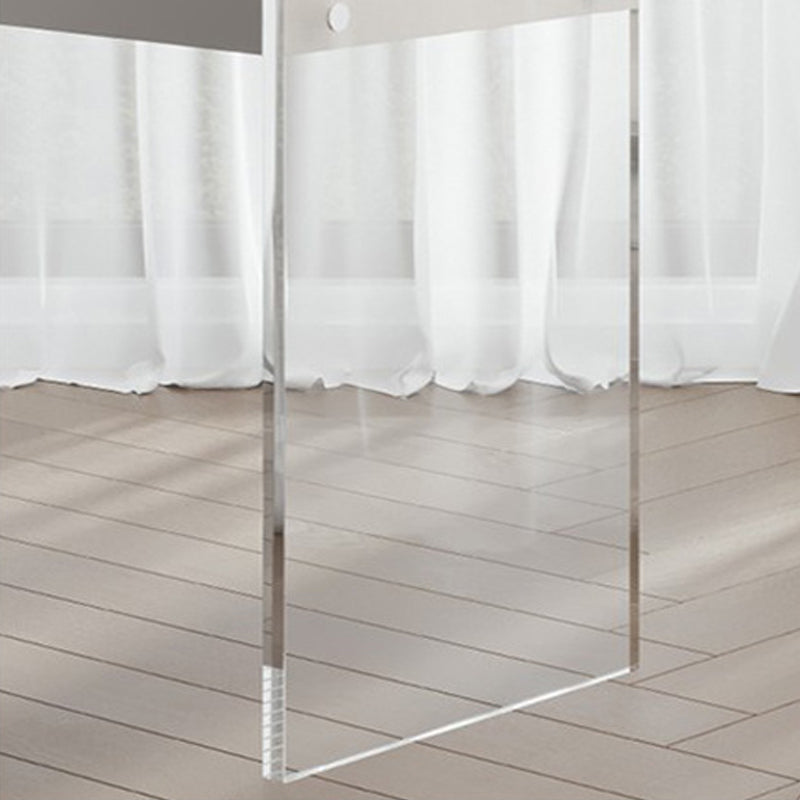 Mirrored Wood Makeup Dressing Table Modern Style Stool Set in White