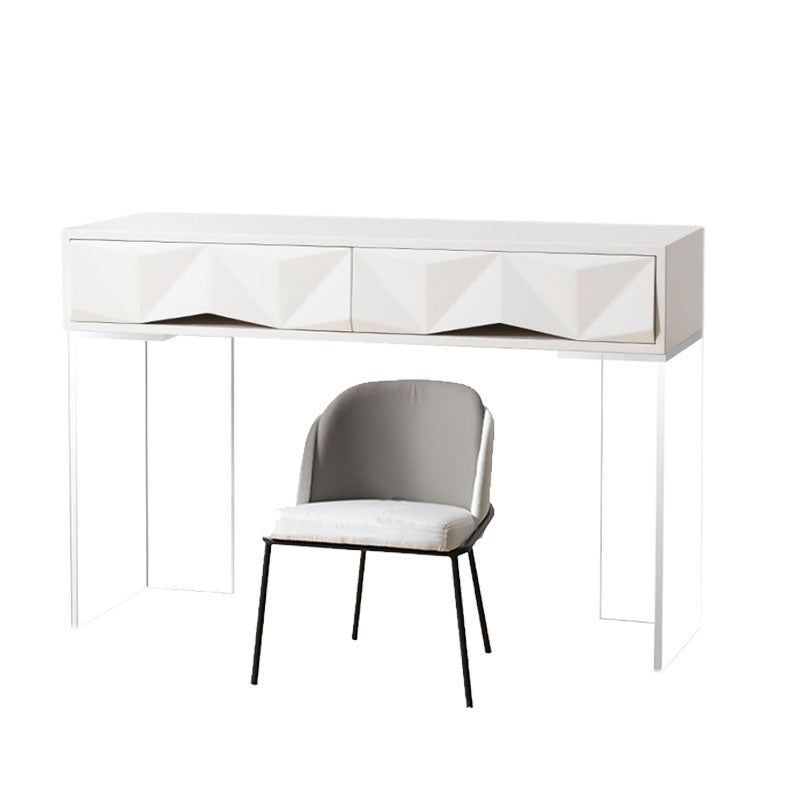 Modern Makeup Dressing Table Stool Set with 1/2 Storage Drawers