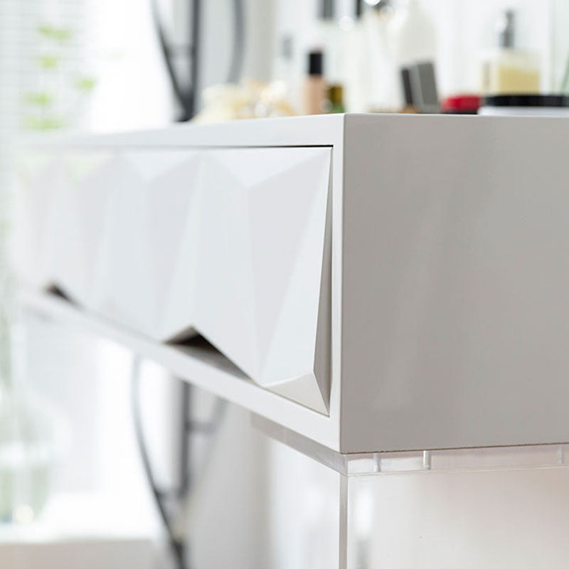 Modern Makeup Dressing Table Stool Set with 1/2 Storage Drawers