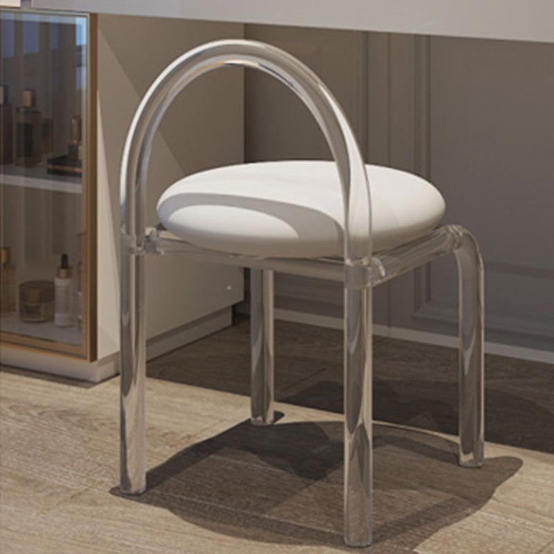 Modern Engineered Wood Makeup Dressing Table Stool Black/ White