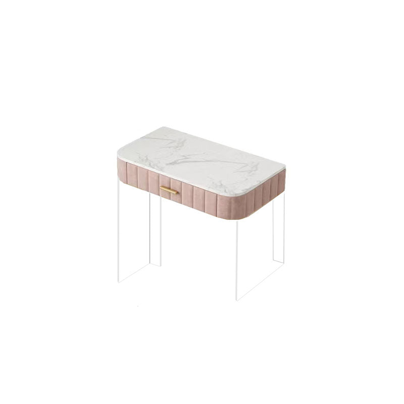 Stone Top Make-up Vanity Table Modern Style Vanity Desk with Drawers