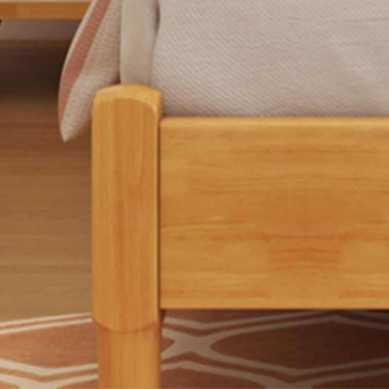 Tropical Wood Panel Standard Bed, Arched Wicker & Rattan Headboard Bed