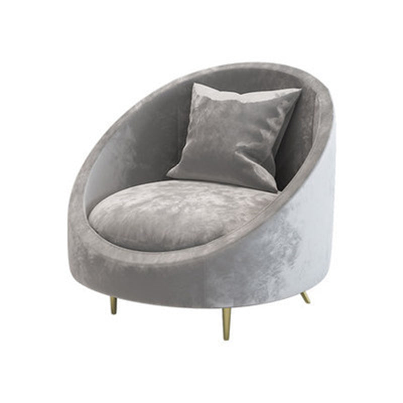 Contemporary Velvet Sofa with Slopped Arm and Tight Back for Apartment