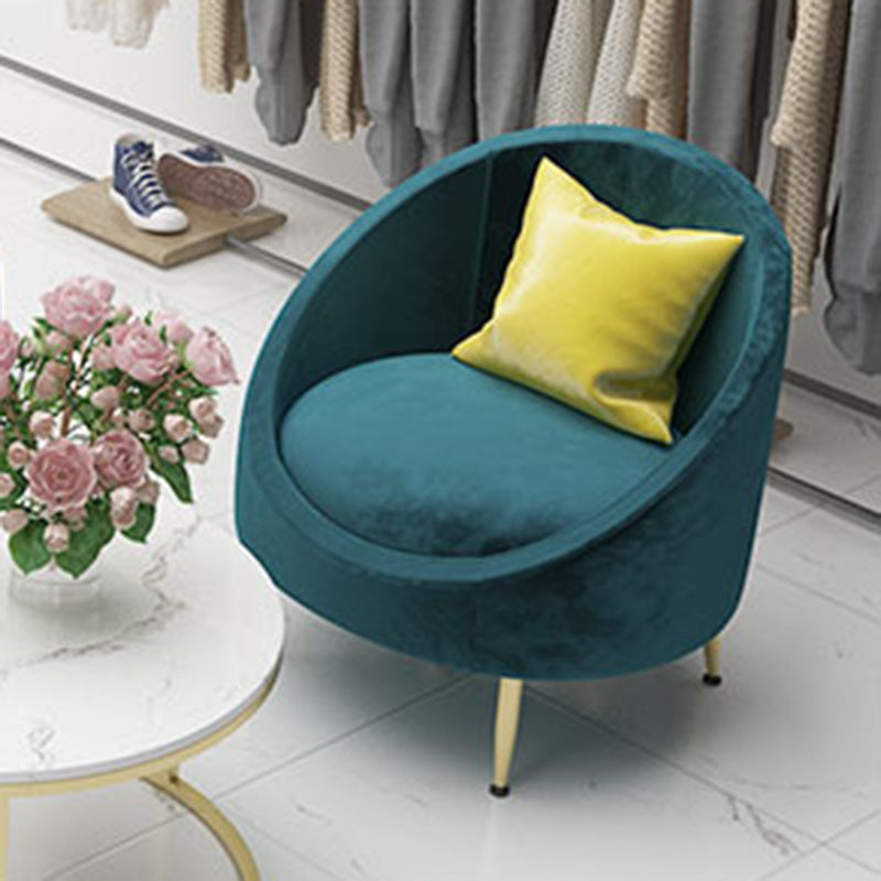 Contemporary Velvet Sofa with Slopped Arm and Tight Back for Apartment