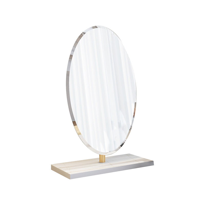 2 Drawers Clear Acrylic Makeup Table Contemporary 17.72" D Vanity Set with Stool & Mirror