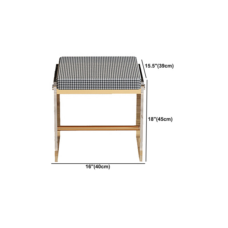 2 Drawers Clear Acrylic Makeup Table Contemporary 17.72" D Vanity Set with Stool & Mirror