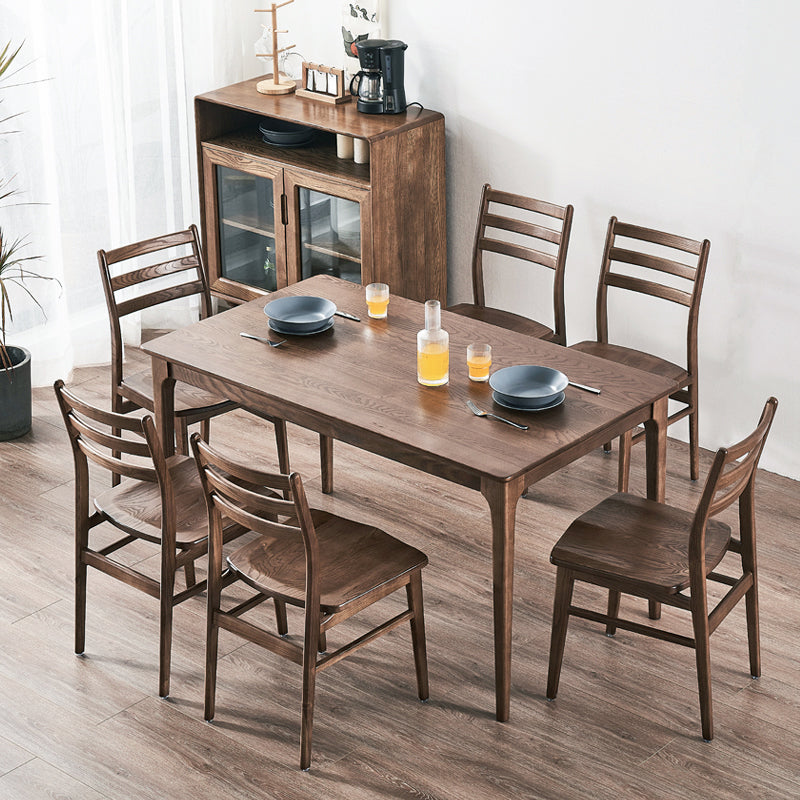 Rectangle Dining Site Table Simplicity Style Solid Wood Table with 4-foot