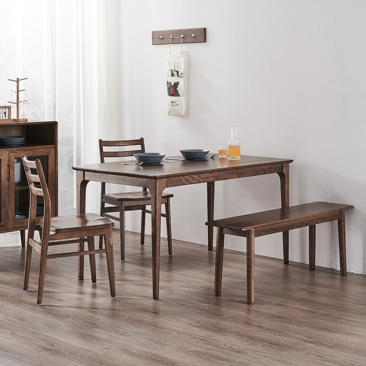 Rectangle Dining Site Table Simplicity Style Solid Wood Table with 4-foot