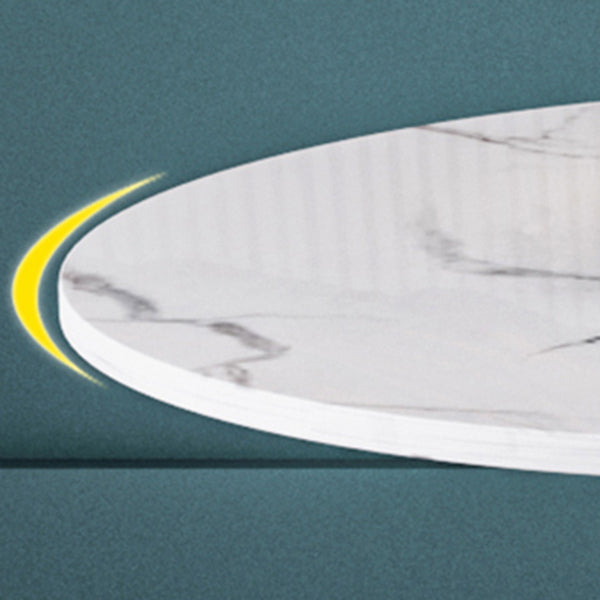 Sintered Stone White Dining Table Luxury Tulip Base Table for Dining Room