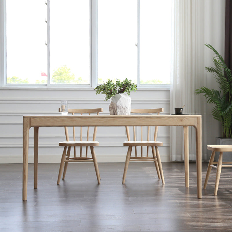 Medieval Modern Ash Wood Table for Restaurant Rectangle Table with 4 Legs