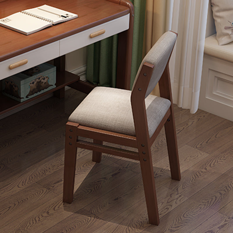 Contemporary Style Dining Wooden Chair Kitchen Dining Open Back Armless Chairs