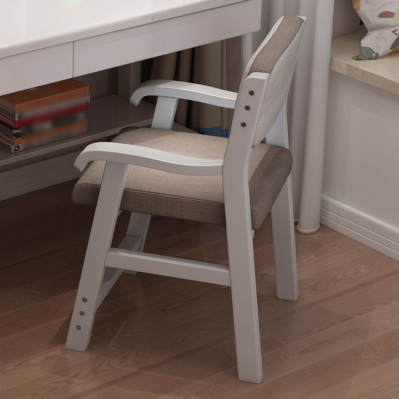 Contemporary Style Dining Wooden Chair Kitchen Open Back Arm Dining Chairs