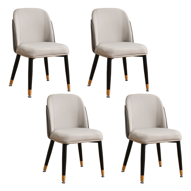 Glam Metal Dining Room Chair Parsons Armless Chairs for Restaurant Use