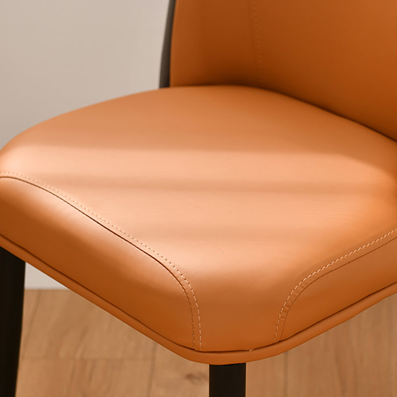 Glam Metal Dining Room Chair Parsons Armless Chairs for Restaurant Use