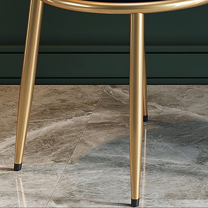 Glam Velvet Dining Room Chair Open Back Dining Side Chair for Restaurant Use