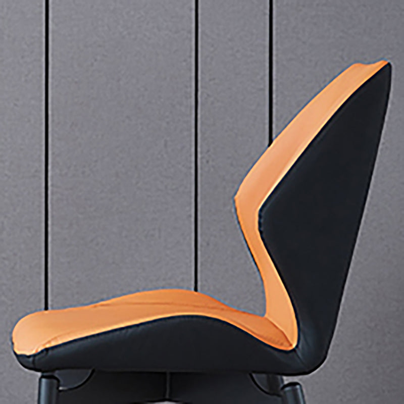 Contemporary Style Metal Dining Chairs Kitchen Dining Armless Side Chairs