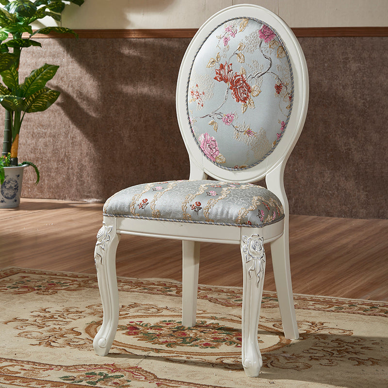 Victorian Style Kitchen Wooden Chair Dining Armless Side Chairs