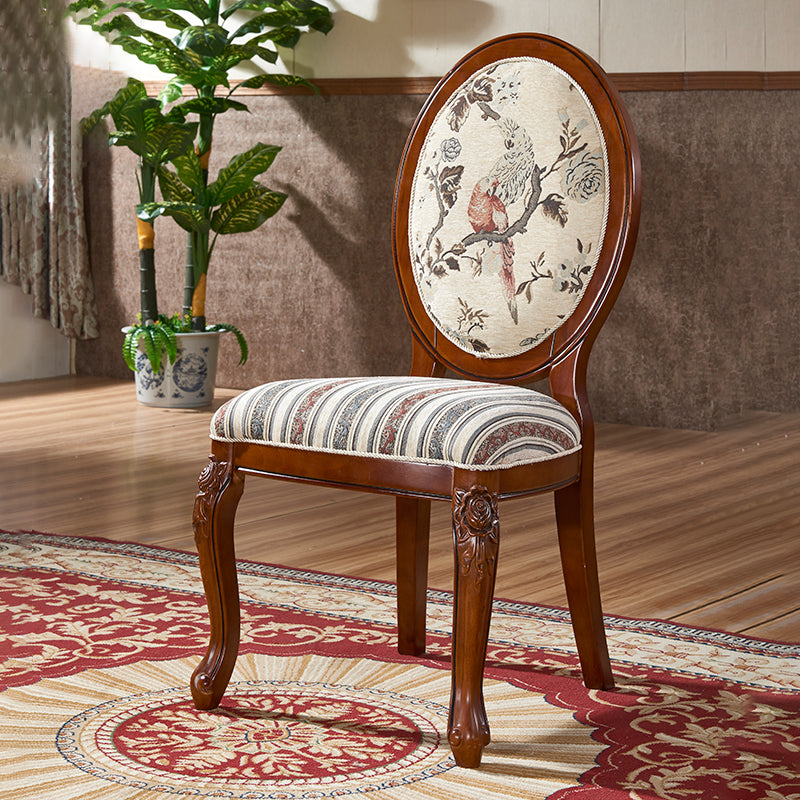 Victorian Style Kitchen Wooden Chair Dining Armless Side Chairs