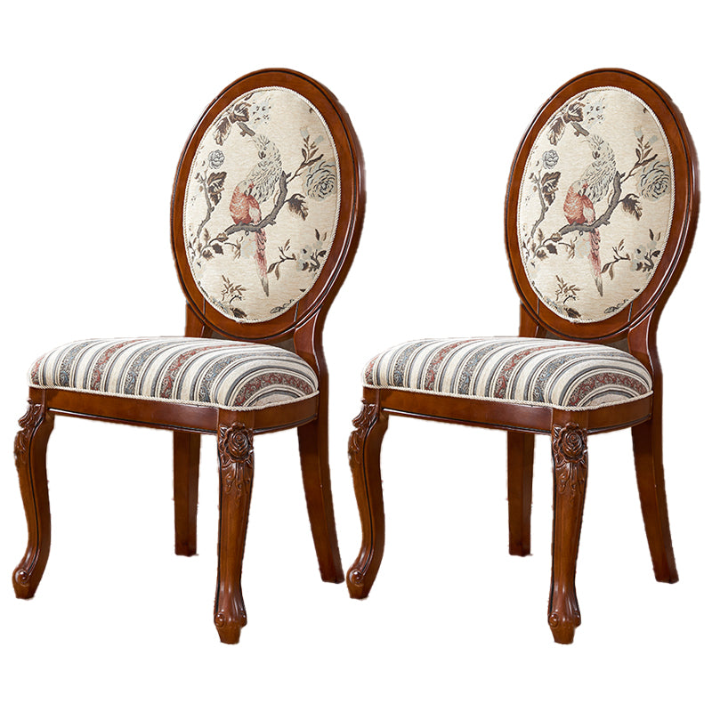 Victorian Style Kitchen Wooden Chair Dining Armless Side Chairs