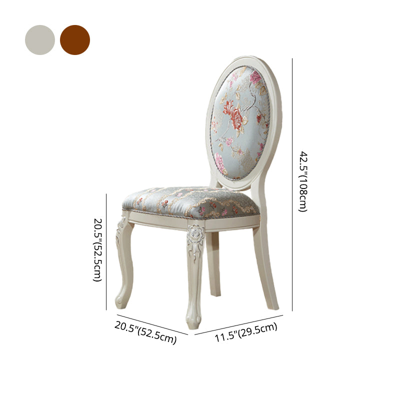 Victorian Style Kitchen Wooden Chair Dining Armless Side Chairs