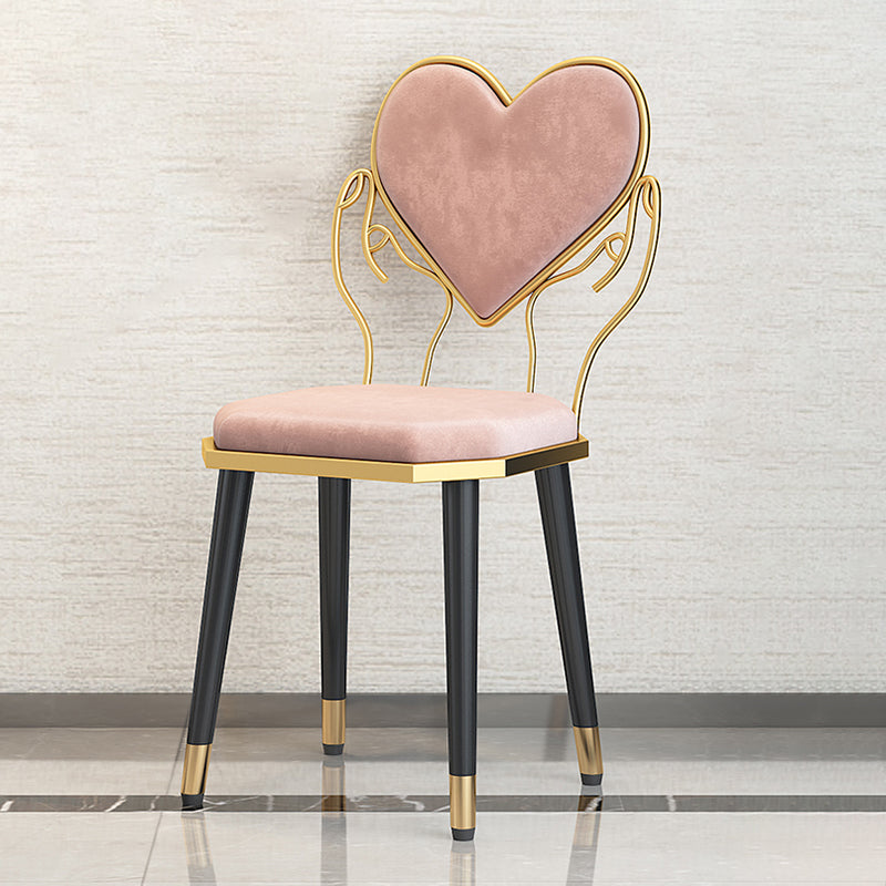 Nordic Style Velvet Dining Chair Metal Dining Chairs for Restaurant Use