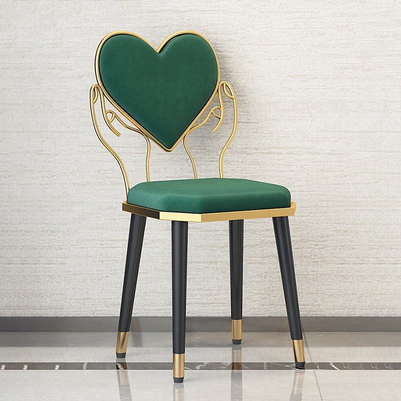 Nordic Style Velvet Dining Chair Metal Dining Chairs for Restaurant Use