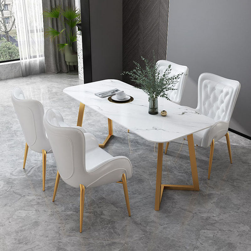 Nordic Style Metal Dining Chairs Upholstered Side Chair for Restaurant Use