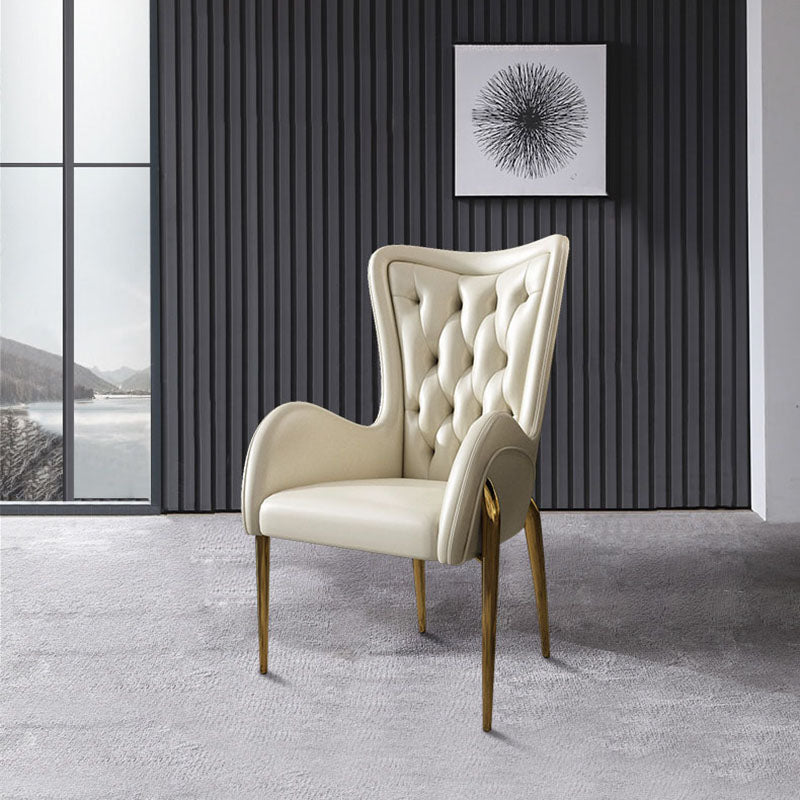 Nordic Style Metal Dining Chairs Upholstered Side Chairs for Restaurant Use