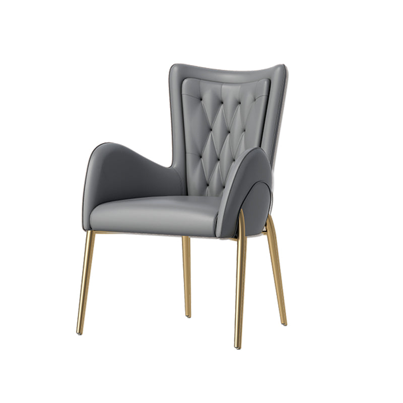 Nordic Style Metal Dining Chairs Upholstered Side Chairs for Restaurant Use