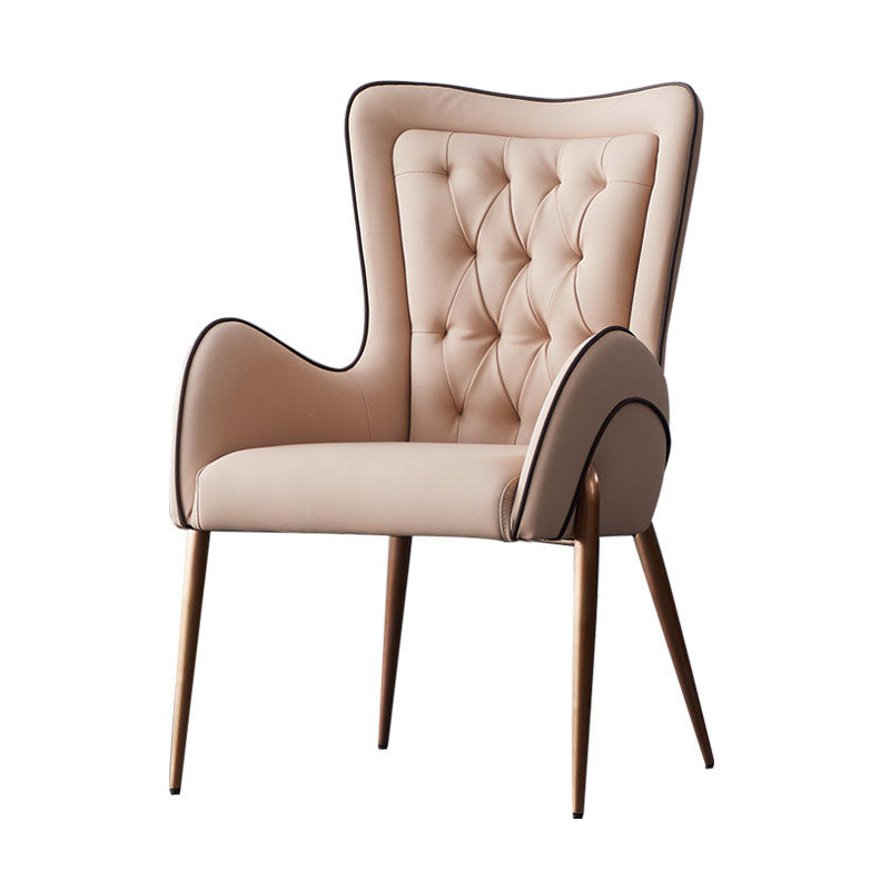 Nordic Style Metal Dining Chairs Upholstered Side Chairs for Restaurant Use