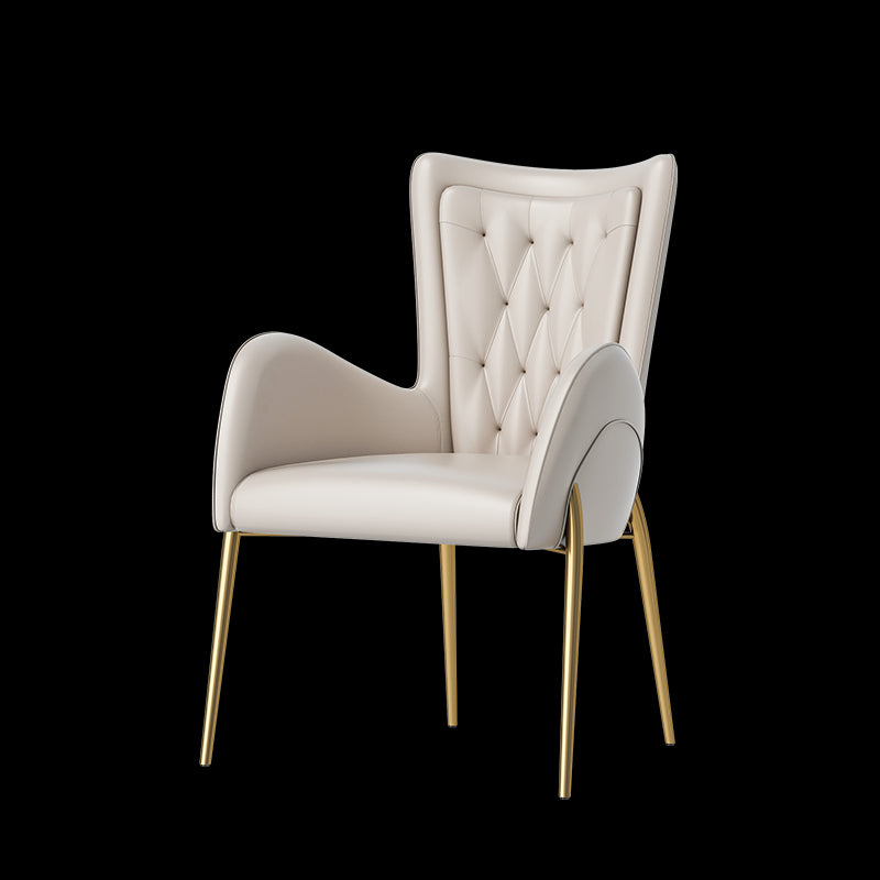 Nordic Style Metal Dining Chairs Upholstered Side Chairs for Restaurant Use