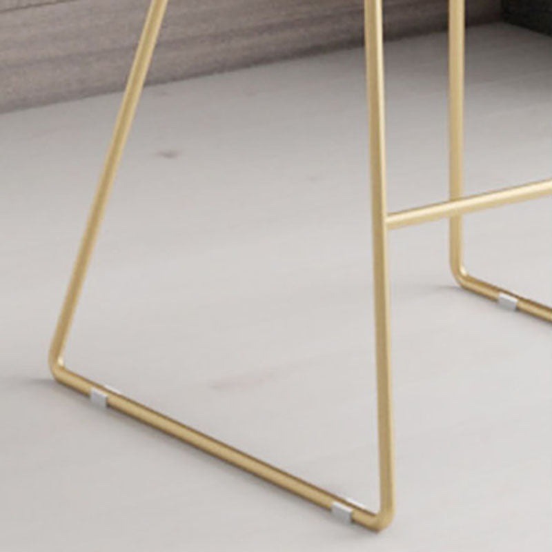 Scandinavian Style Open Back Chairs Armless Metal Dining Chairs