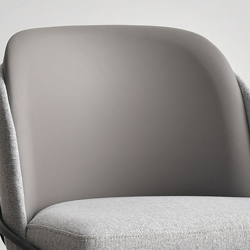 Scandinavian Design Solid Back Chairs Armless Upholstered Dining Side Chairs