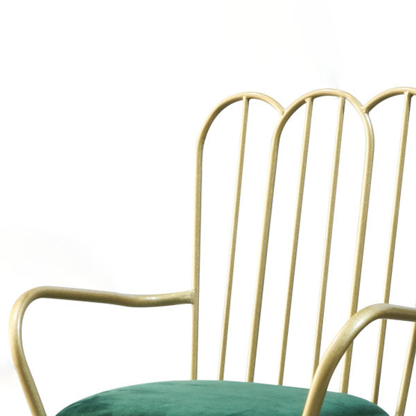 Nordic Metal Dining Room Chairs Slat Back Side Chair for Restaurant Use