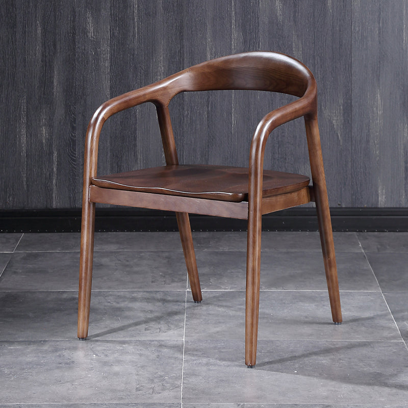 Traditional Style Dining Chairs Kitchen Arm Dining Chairs with Wooden Legs
