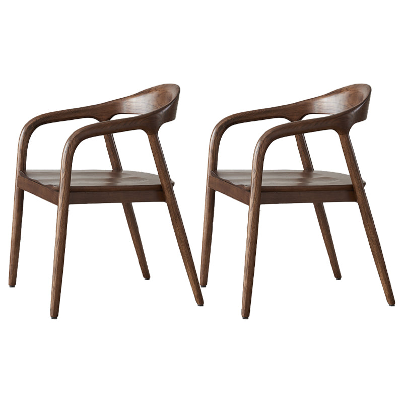 Traditional Style Dining Chairs Kitchen Arm Dining Chairs with Wooden Legs