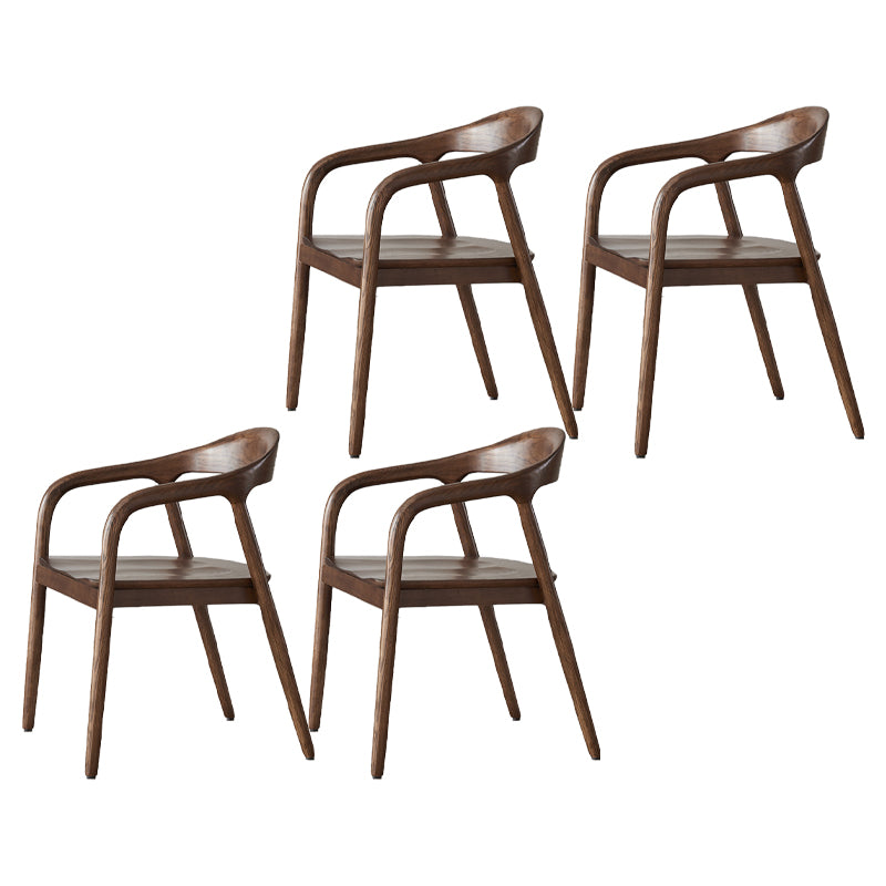 Traditional Style Dining Chairs Kitchen Arm Dining Chairs with Wooden Legs