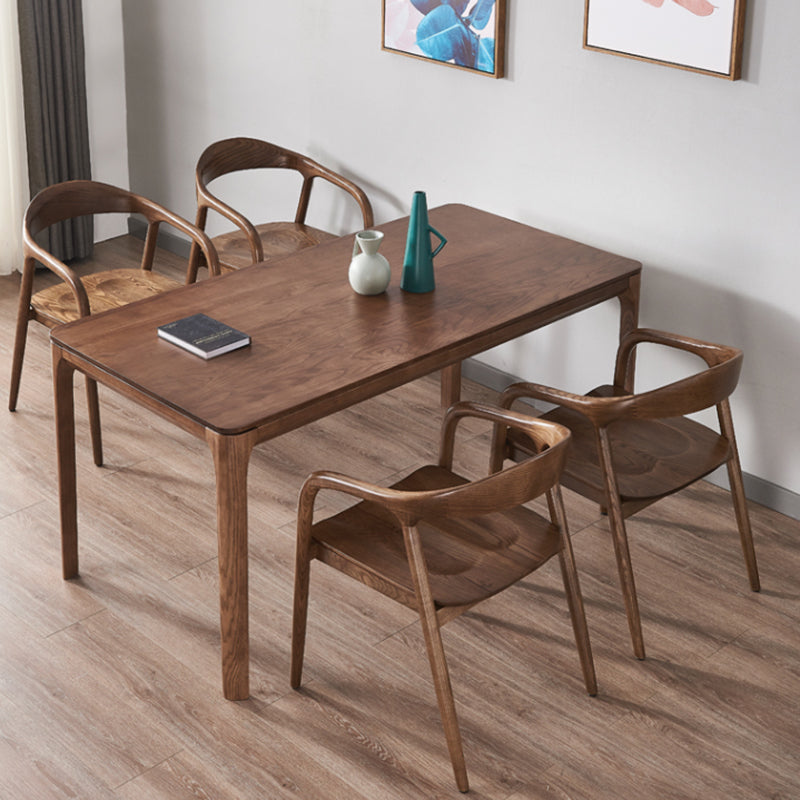 Traditional Style Dining Chairs Kitchen Arm Dining Chairs with Wooden Legs