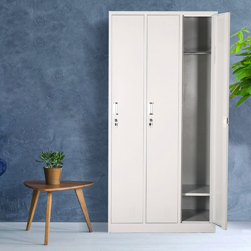 Hinged Wardrobe Cabinet Contemporary Metal Wardrobe Armoire for Bedroom