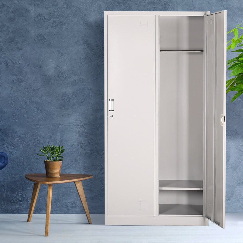 Hinged Wardrobe Cabinet Contemporary Metal Wardrobe Armoire for Bedroom