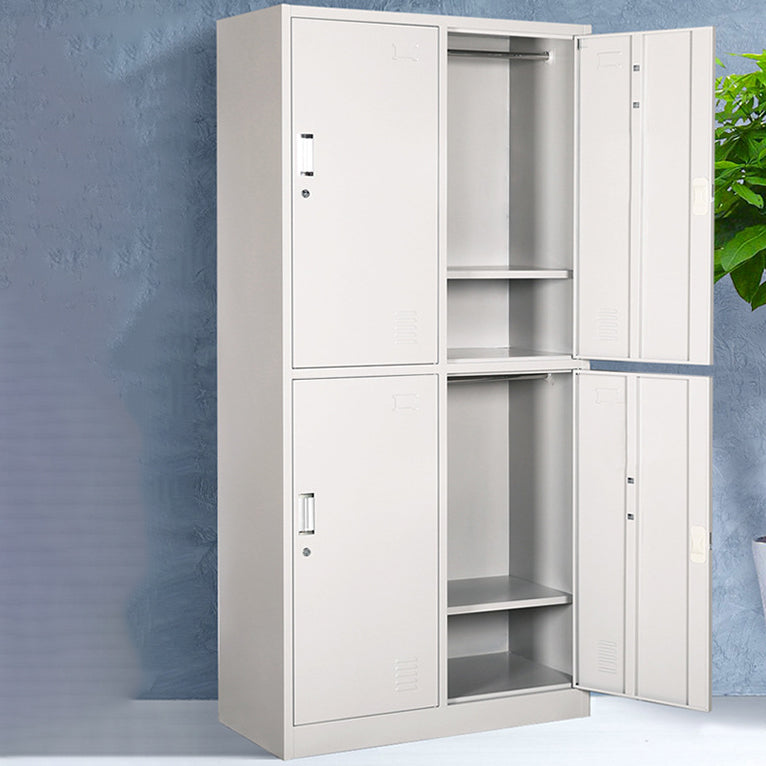 Hinged Wardrobe Cabinet Contemporary Metal Wardrobe Armoire for Bedroom