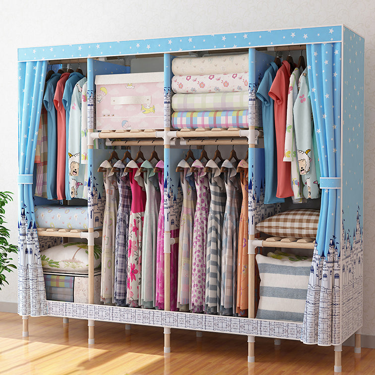 Natural Meringue Wood Frame Wardrobe Modern Style Home Wardrobe Armoire