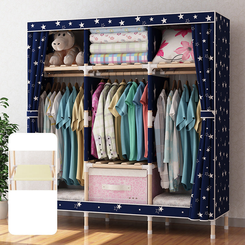 Natural Meringue Wood Frame Wardrobe Modern Style Home Wardrobe Armoire