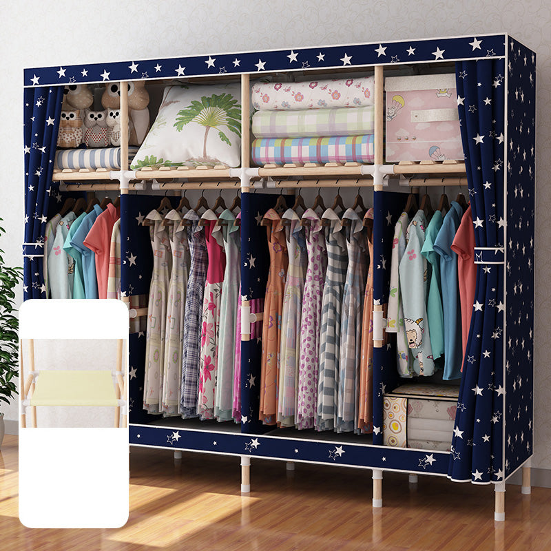 Natural Meringue Wood Frame Wardrobe Modern Style Home Wardrobe Armoire